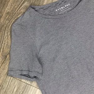 Everlane Microstripe Navy Pima Cotton Tee
